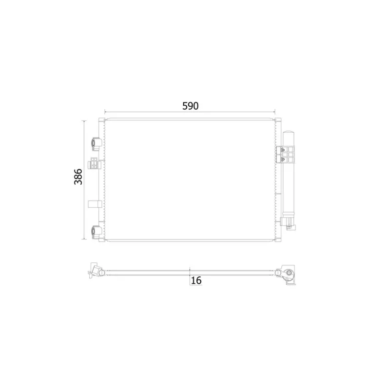 Condenseur, climatisation MAHLE AC 930 000S