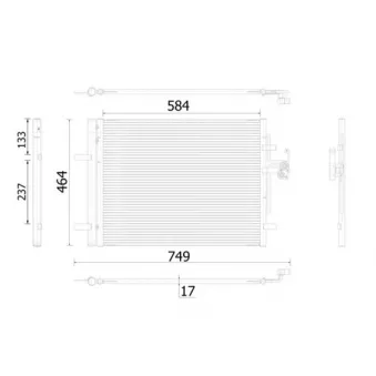 Condenseur, climatisation MAHLE AC 934 000S