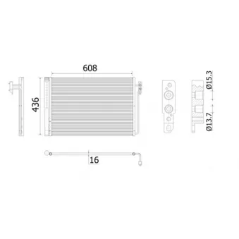 Condenseur, climatisation MAHLE AC 937 000S