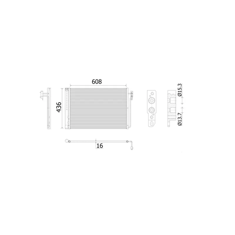 Condenseur, climatisation MAHLE AC 937 000S