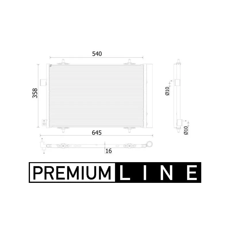 Condenseur, climatisation MAHLE AC 938 000P