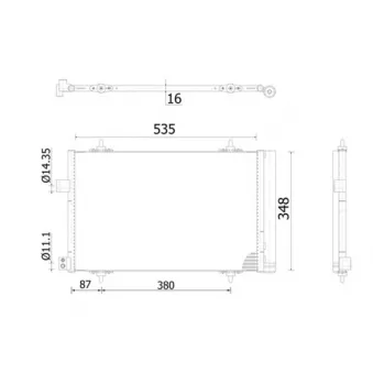 Condenseur, climatisation MAHLE AC 938 000S