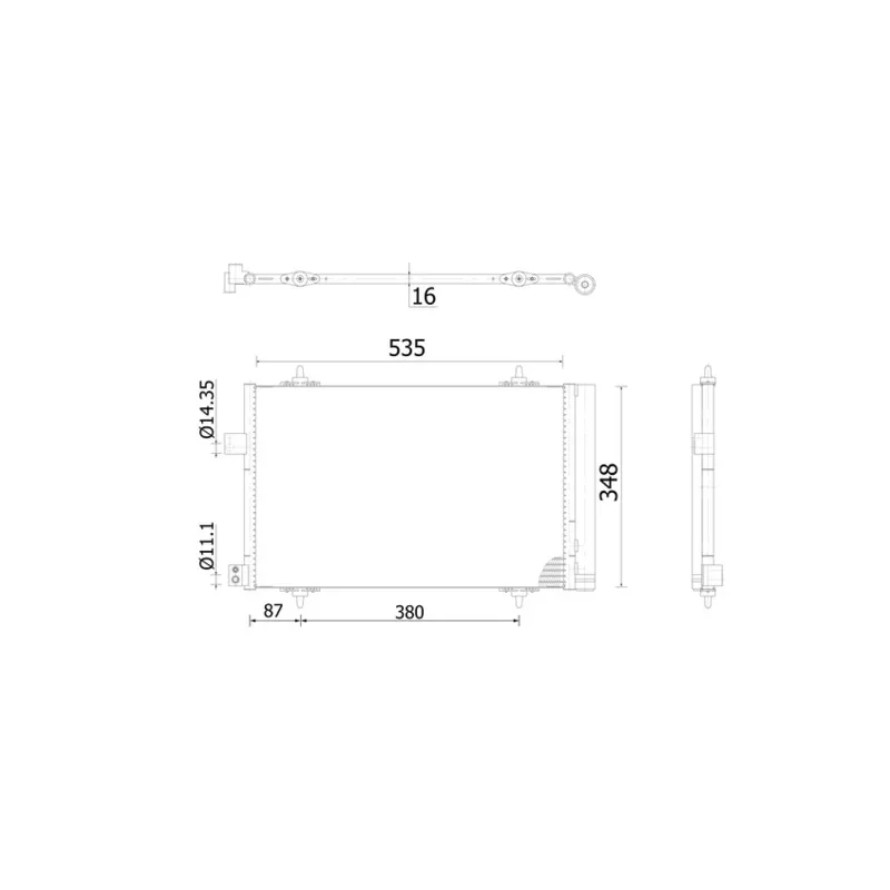 Condenseur, climatisation MAHLE AC 938 000S