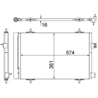 Condenseur, climatisation MAHLE AC 938 001S