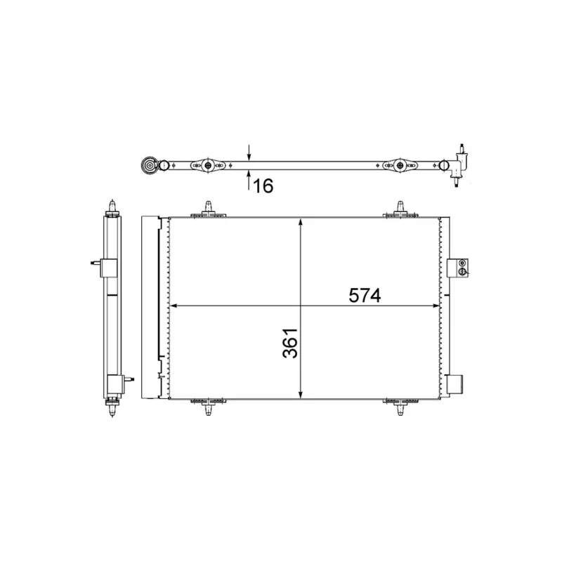 Condenseur, climatisation MAHLE AC 938 001S