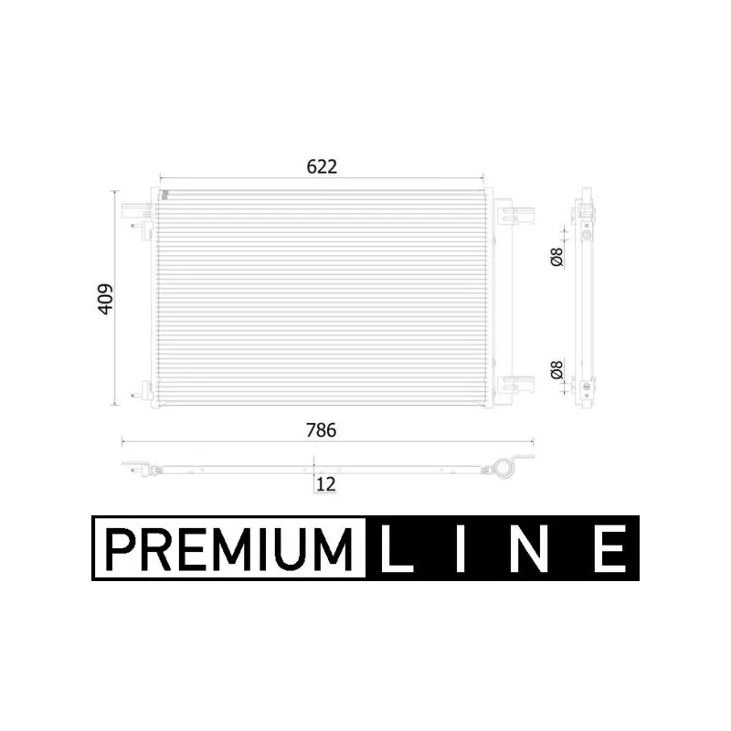 Condenseur, climatisation MAHLE AC 939 000P