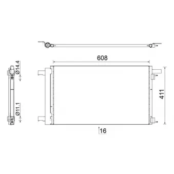Condenseur, climatisation MAHLE AC 939 000S