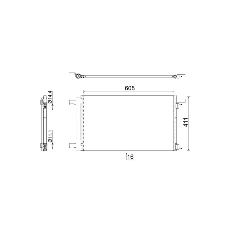 Condenseur, climatisation MAHLE AC 939 000S