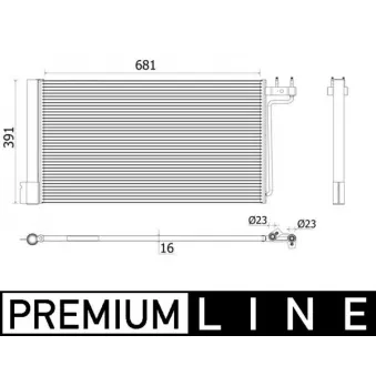Condenseur, climatisation MAHLE AC 941 000P