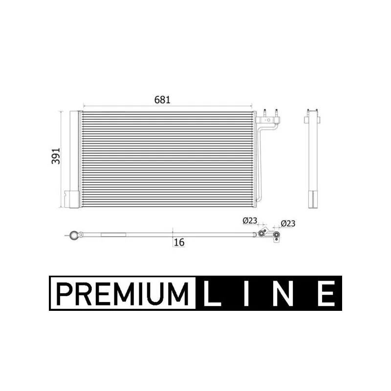 Condenseur, climatisation MAHLE AC 941 000P