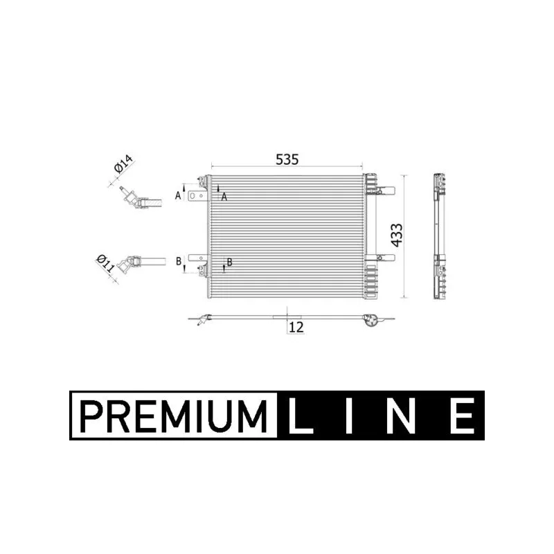 Condenseur, climatisation MAHLE AC 943 000P