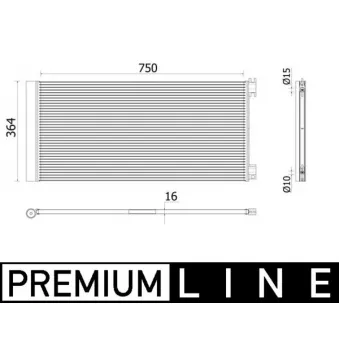Condenseur, climatisation MAHLE AC 945 000P