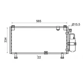 Condenseur, climatisation MAHLE AC 946 000S