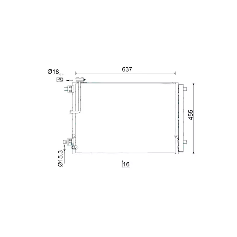 Condenseur, climatisation MAHLE AC 949 000S