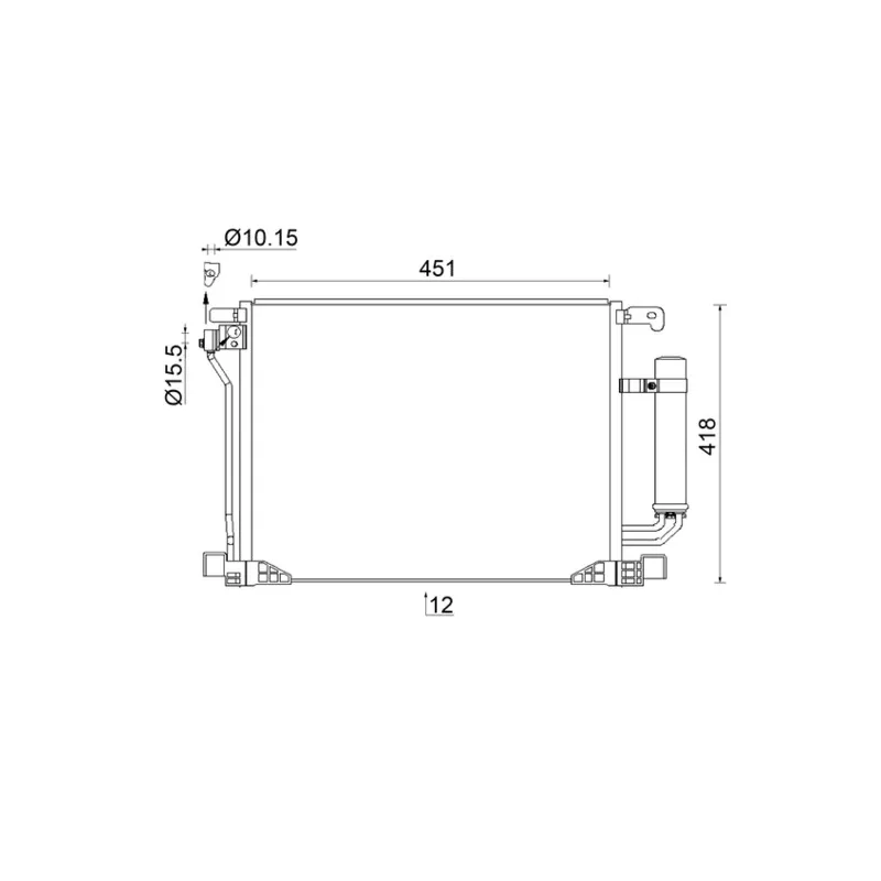 Condenseur, climatisation MAHLE AC 953 000S