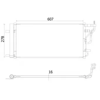 Condenseur, climatisation MAHLE AC 956 000S