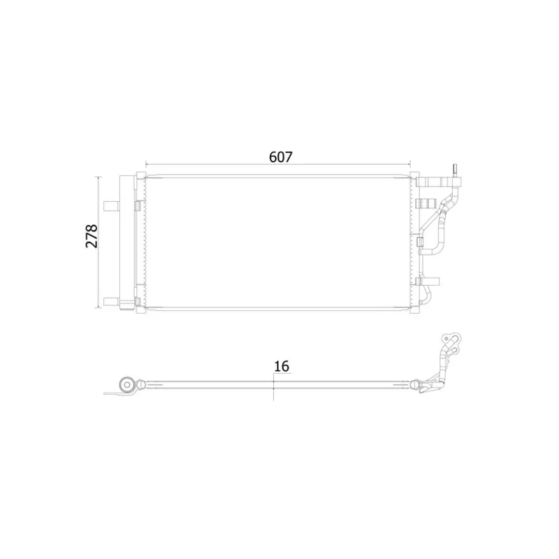 Condenseur, climatisation MAHLE AC 956 000S