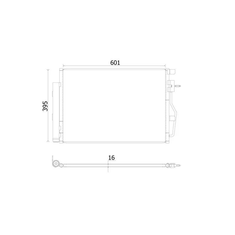 Condenseur, climatisation MAHLE AC 958 000S