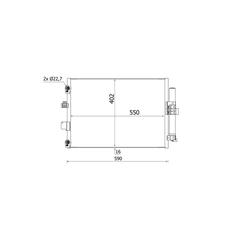 Condenseur, climatisation MAHLE AC 960 000S