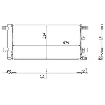 Condenseur, climatisation MAHLE AC 961 000S