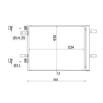 Condenseur, climatisation MAHLE AC 965 000S