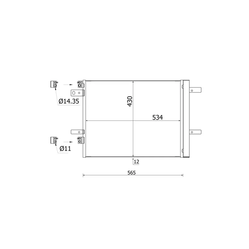 Condenseur, climatisation MAHLE AC 965 000S