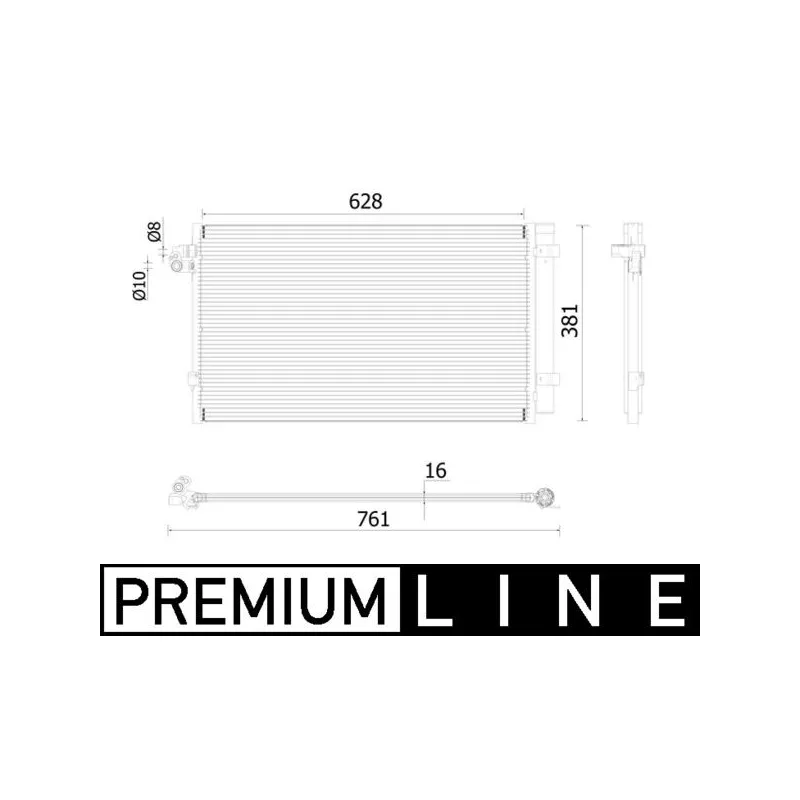 Condenseur, climatisation MAHLE AC 99 000P