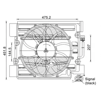 Ventilateur, condenseur de climatisation MAHLE ACF 24 000S