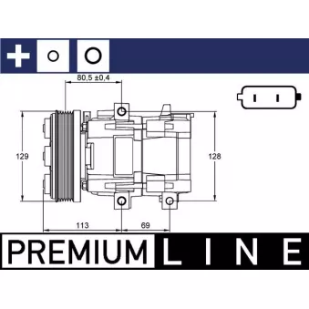 Compresseur, climatisation MAHLE ACP 101 000P