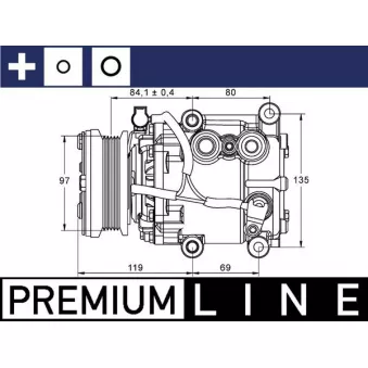 Compresseur, climatisation MAHLE ACP 106 000P