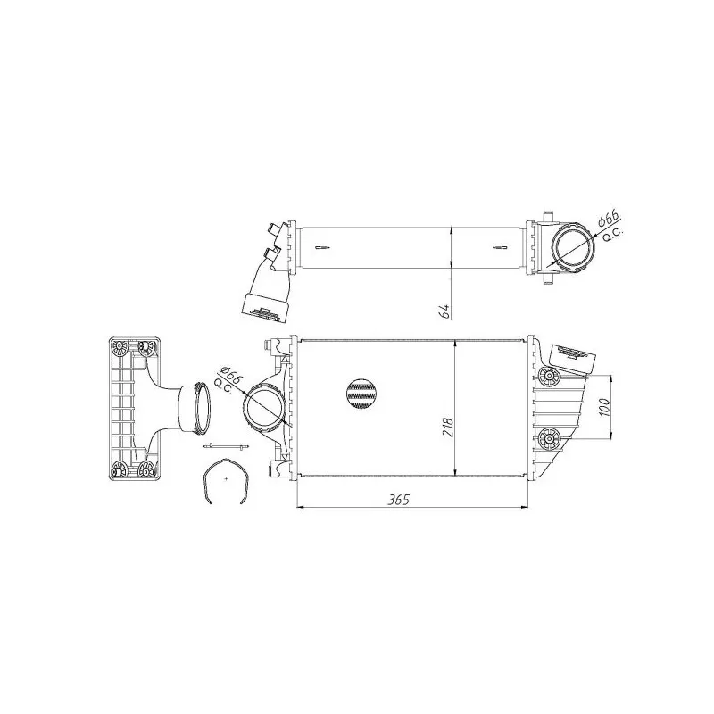 Intercooler, échangeur NRF 30441