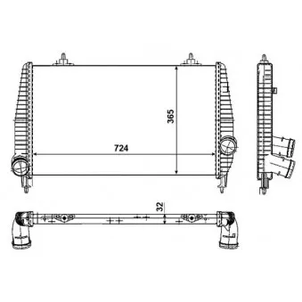 Intercooler, échangeur NRF 30474