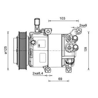 Compresseur, climatisation MAHLE ACP 1458 000P
