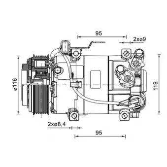Compresseur, climatisation MAHLE ACP 1460 000P