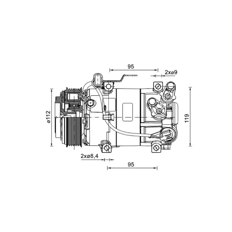 Compresseur, climatisation MAHLE ACP 1461 000P