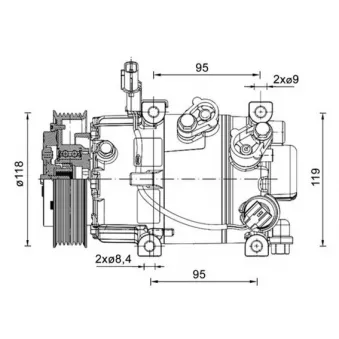 Compresseur, climatisation MAHLE ACP 1463 000P
