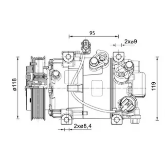 Compresseur, climatisation MAHLE ACP 1466 000P