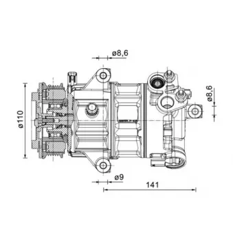 Compresseur, climatisation MAHLE ACP 1491 000P