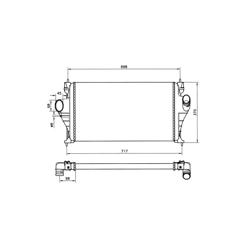 Intercooler, échangeur NRF 30828