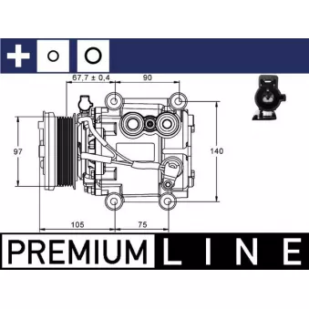 Compresseur, climatisation MAHLE ACP 848 000P