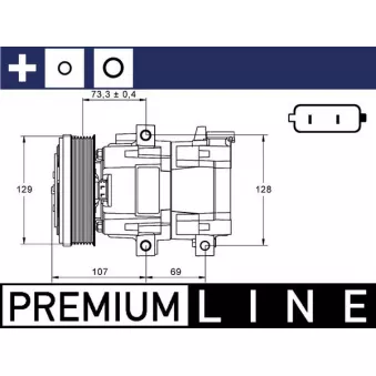 Compresseur, climatisation MAHLE ACP 855 000P