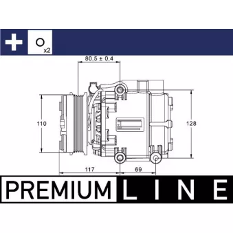 Compresseur, climatisation MAHLE ACP 858 000P