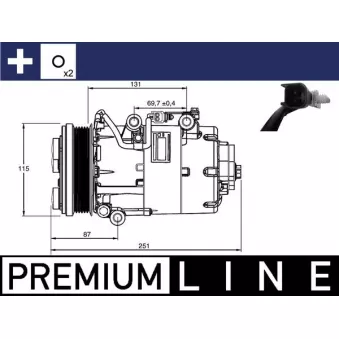Compresseur, climatisation MAHLE ACP 868 000P