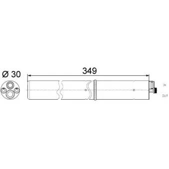 Filtre déshydratant, climatisation MAHLE AD 243 000S