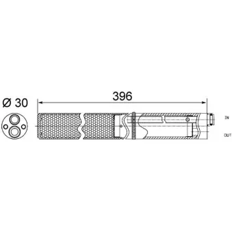 Filtre déshydratant, climatisation MAHLE AD 244 001S