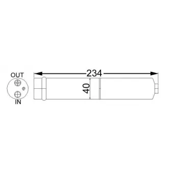 Filtre déshydratant, climatisation MAHLE AD 247 000S