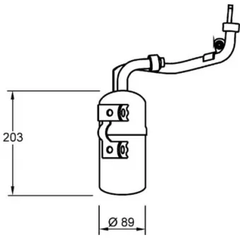 Filtre déshydratant, climatisation MAHLE AD 277 000S