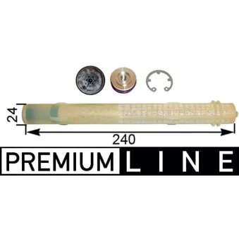 Filtre déshydratant, climatisation MAHLE AD 288 000P
