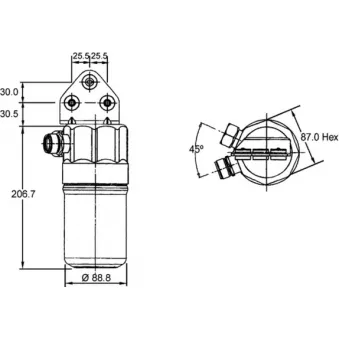 Filtre déshydratant, climatisation MAHLE AD 41 000S