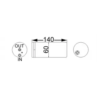 Filtre déshydratant, climatisation MAHLE AD 65 000S